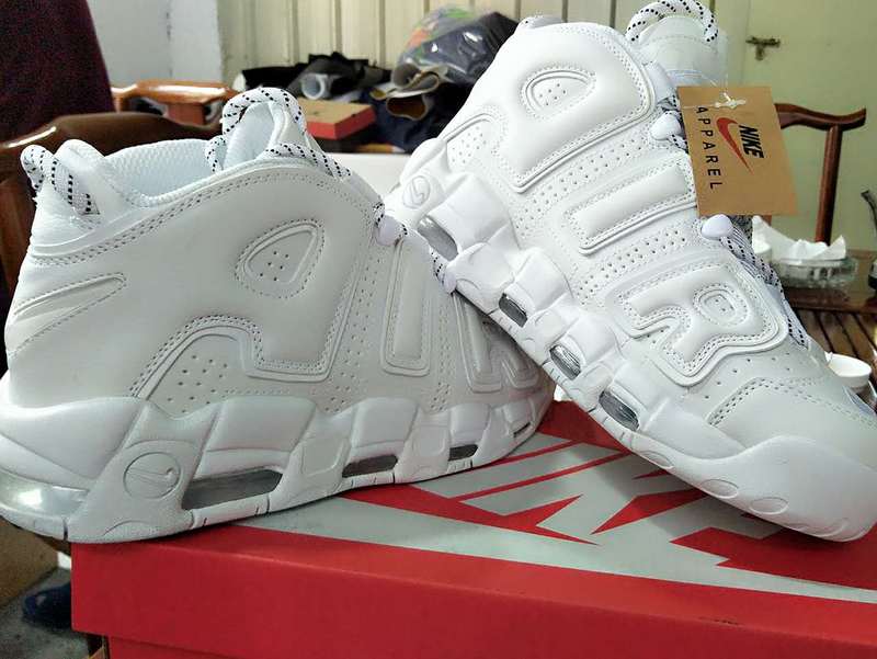 Nike Air More Uptempo All White Shoes